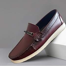 Bordo Deri Erkek Günlük  Ayakkabı