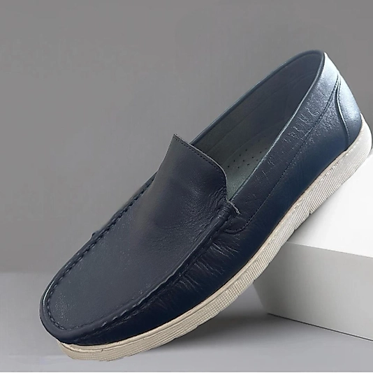 Lacivert  Deri Erkek Günlük Ayakkabı